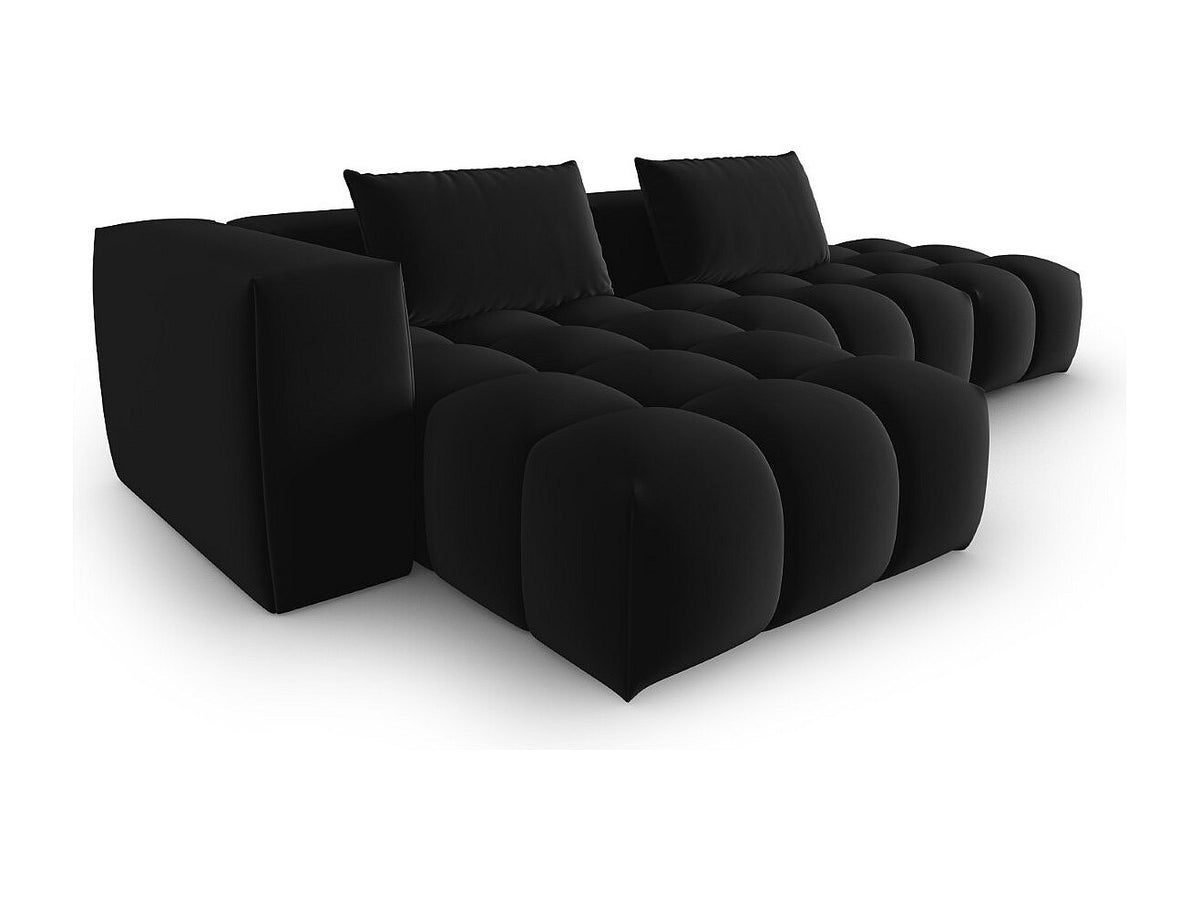 Canapé modulable 4 places noir velours