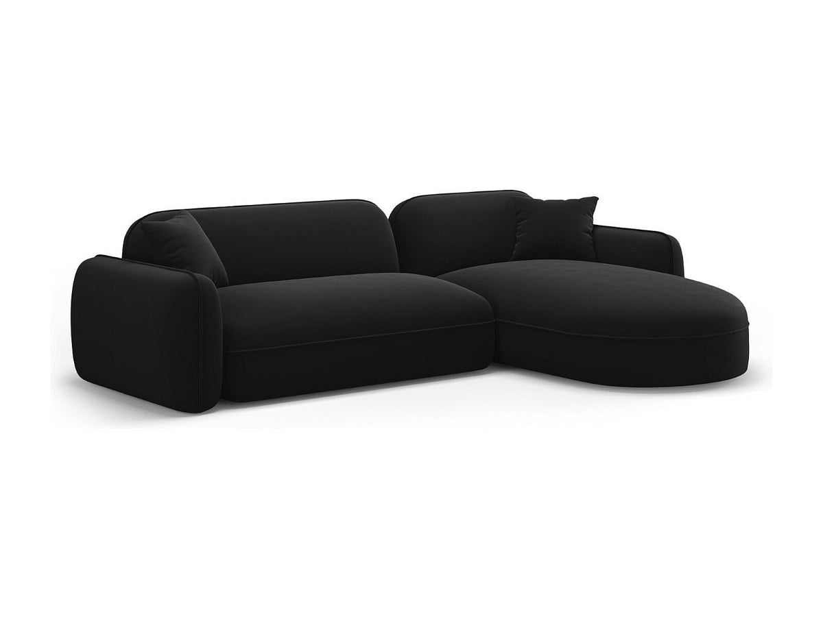 Canapé modulable 4 places noir velours
