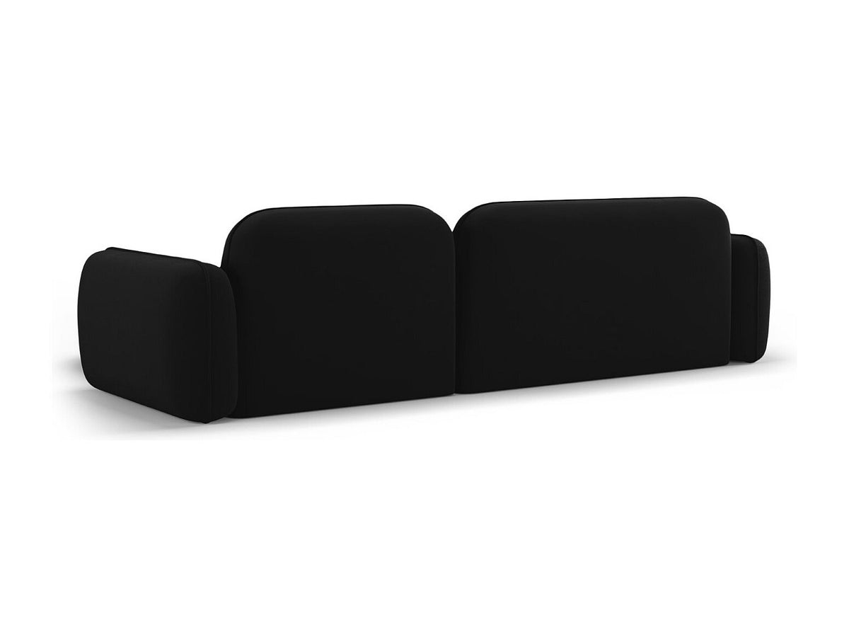 Canapé modulable 4 places noir velours