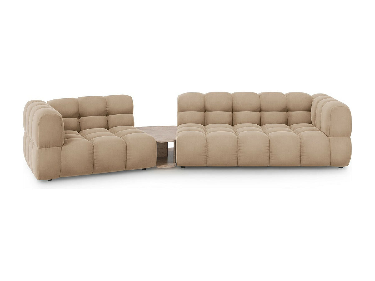 Canapé modulable 3 places marron velours