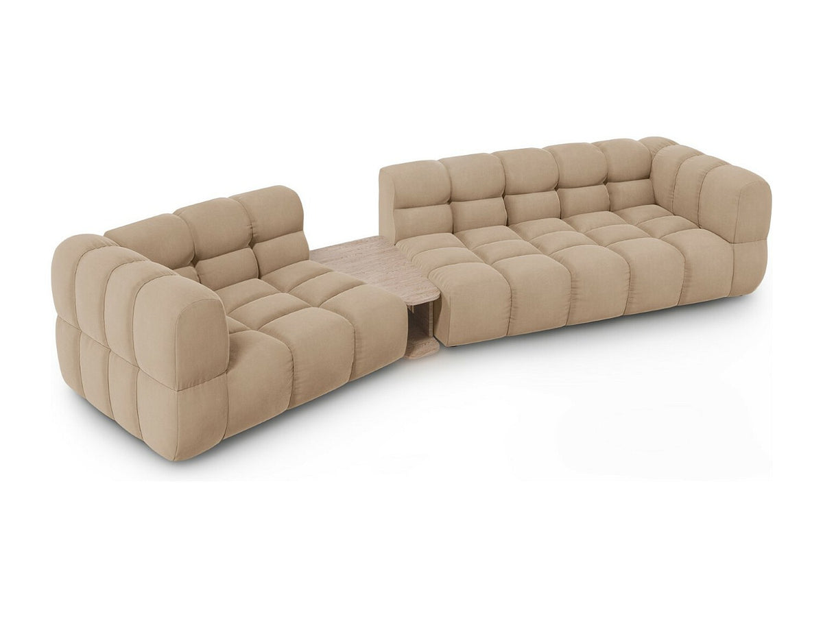Canapé modulable 3 places marron velours