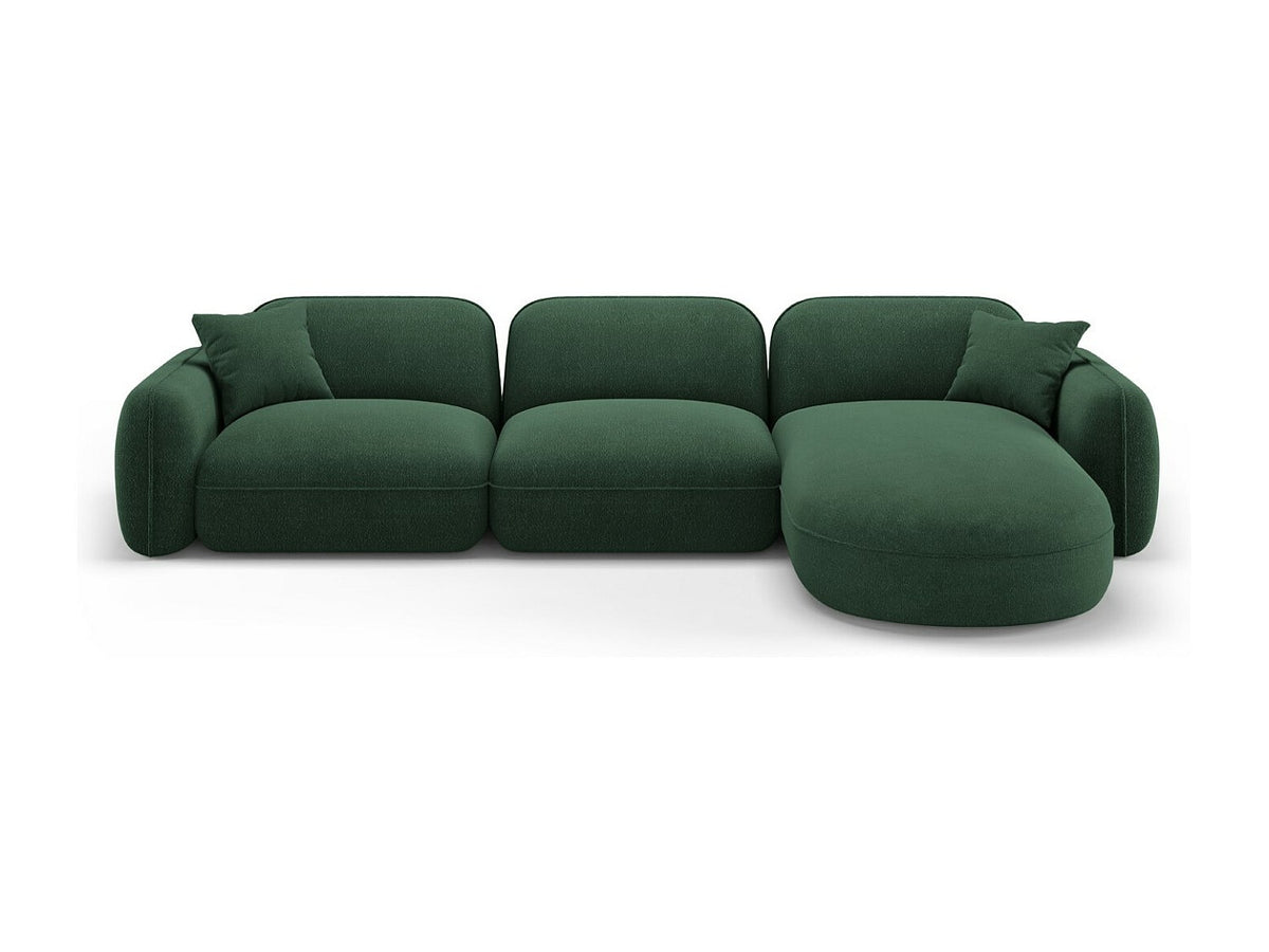 Canapé modulable 4 places vert velours