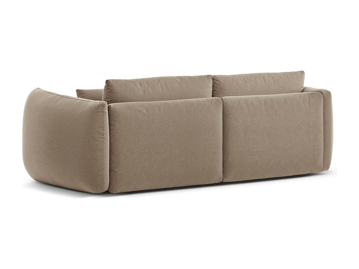 Canapé modulable 3 places marron tissu