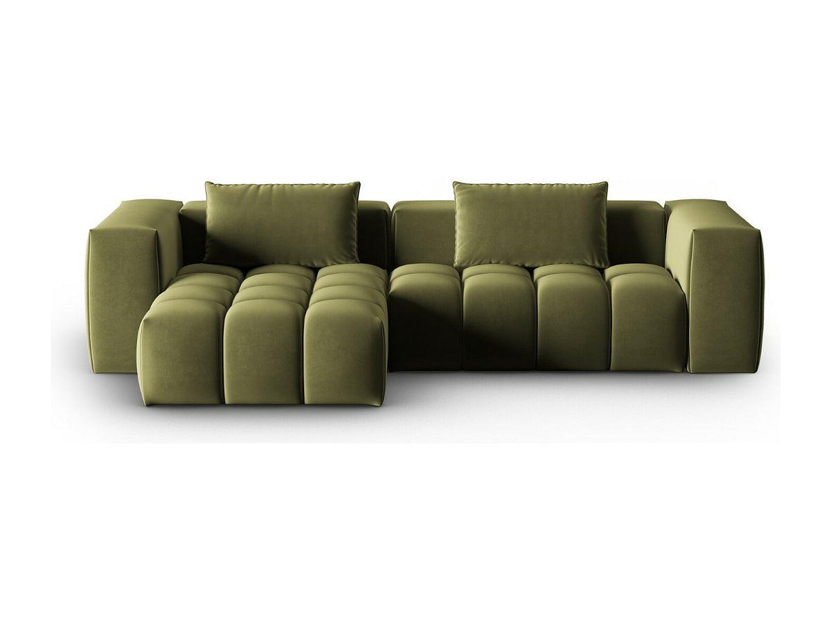 Canapé modulable 3 places vert velours