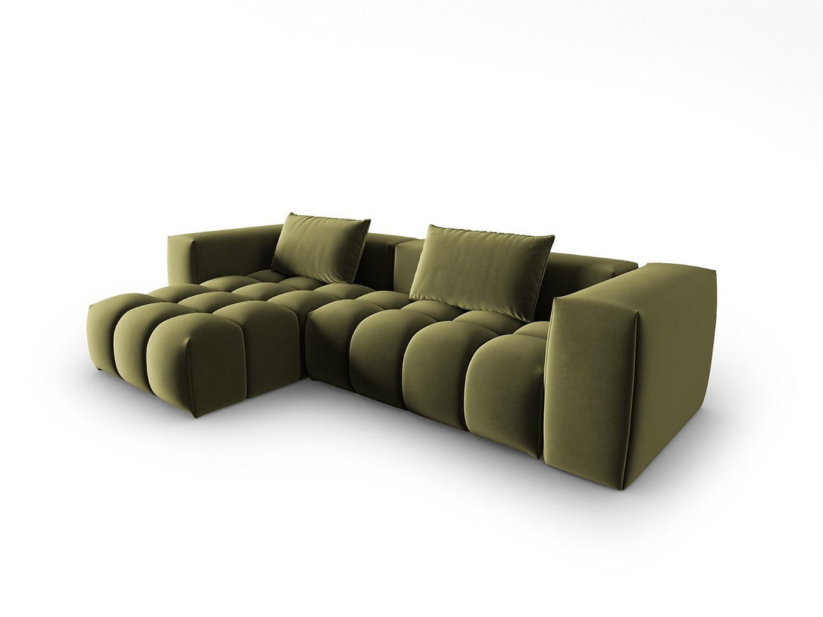 Canapé modulable 3 places vert velours