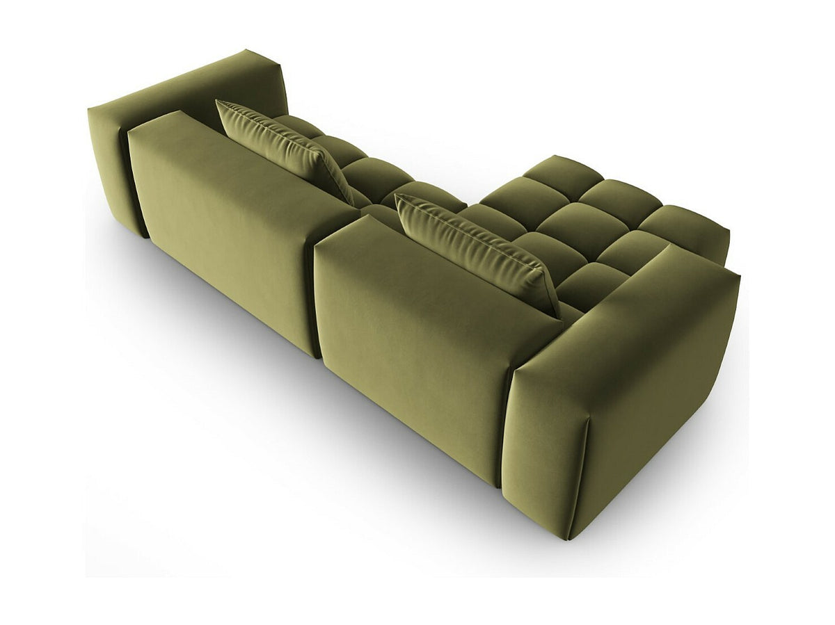 Canapé modulable 3 places vert velours