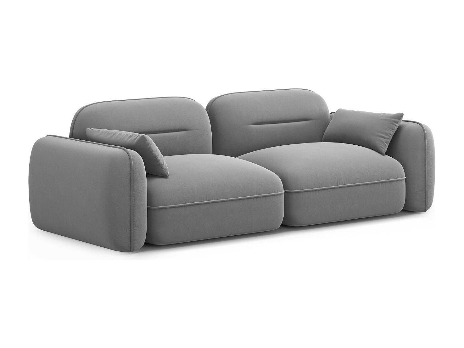 Canapé modulable 3 places gris velours