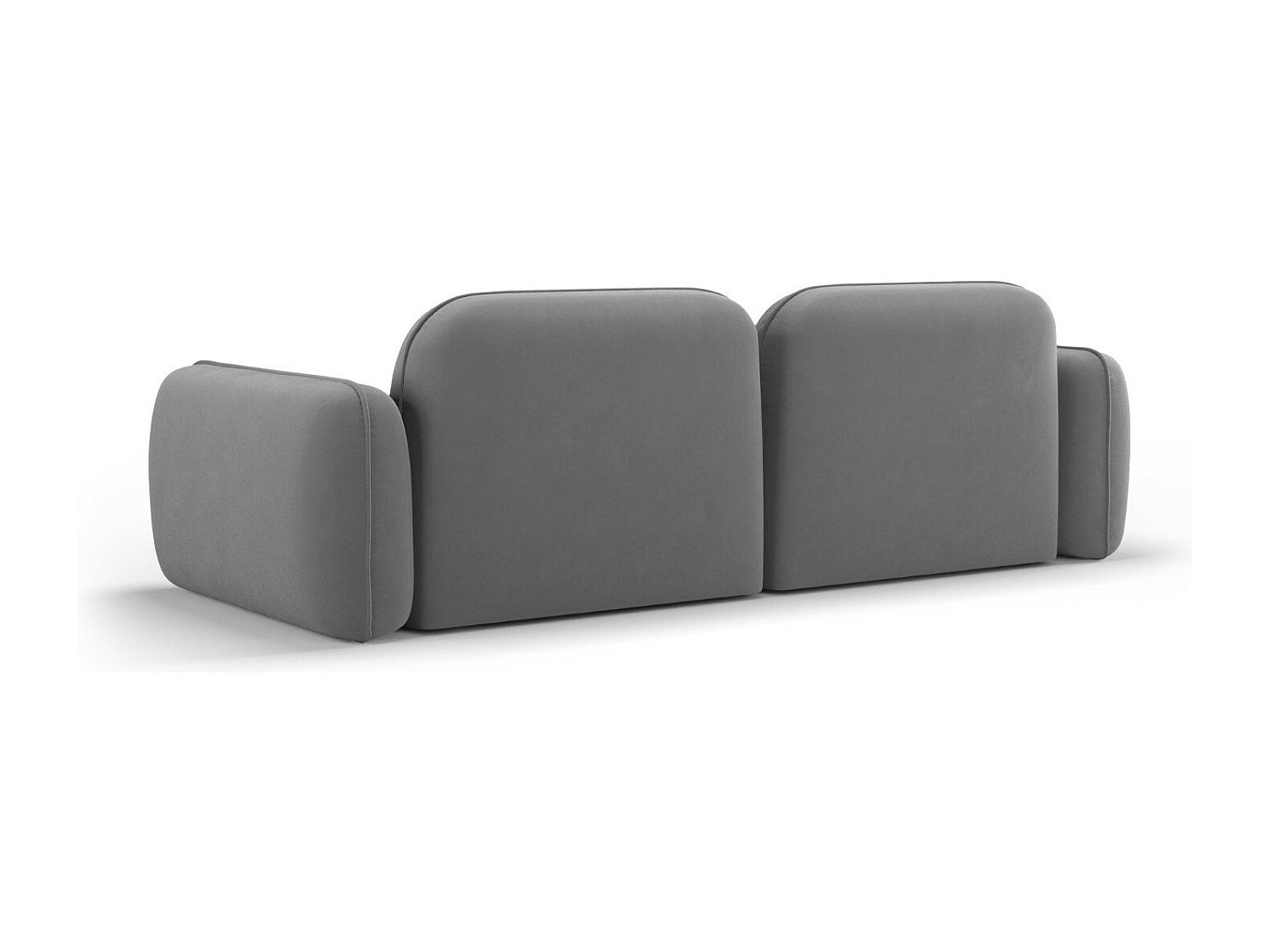 Canapé modulable 3 places gris velours