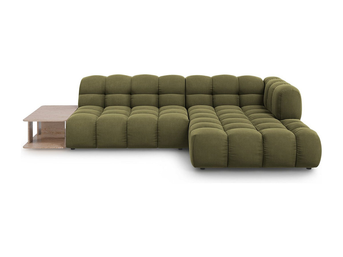 Canapé modulable 4 places vert velours