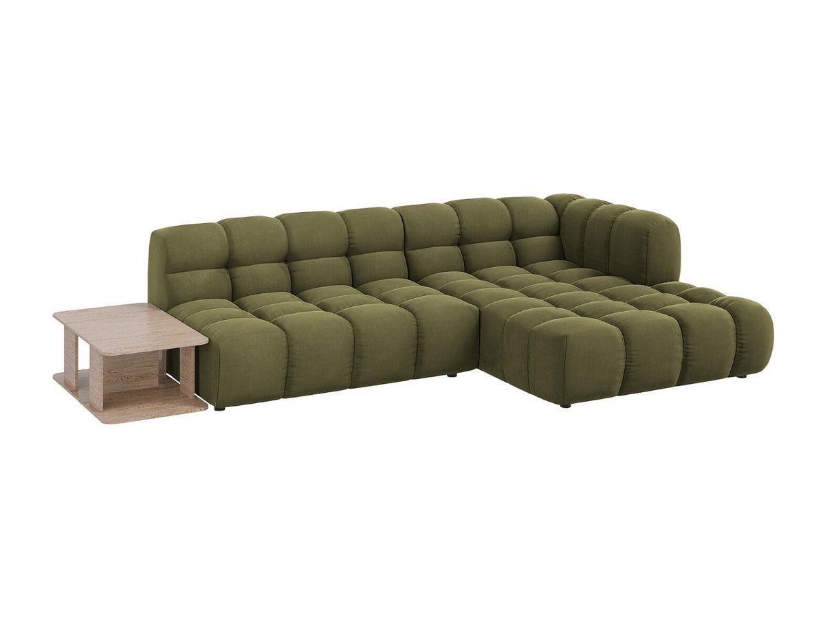 Canapé modulable 4 places vert velours