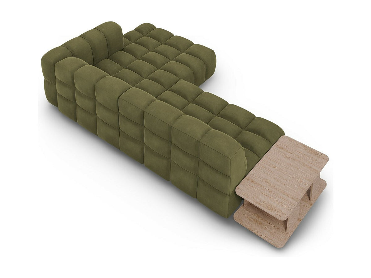 Canapé modulable 4 places vert velours