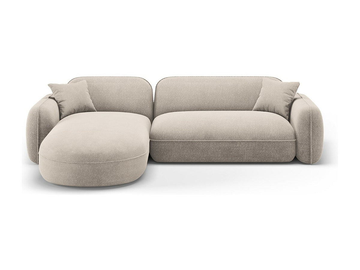 Canapé modulable 4 places beige velours