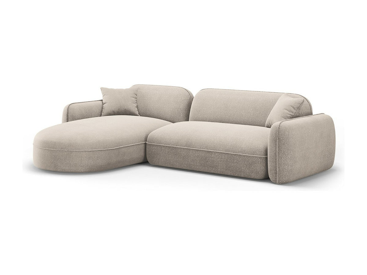 Canapé modulable 4 places beige velours