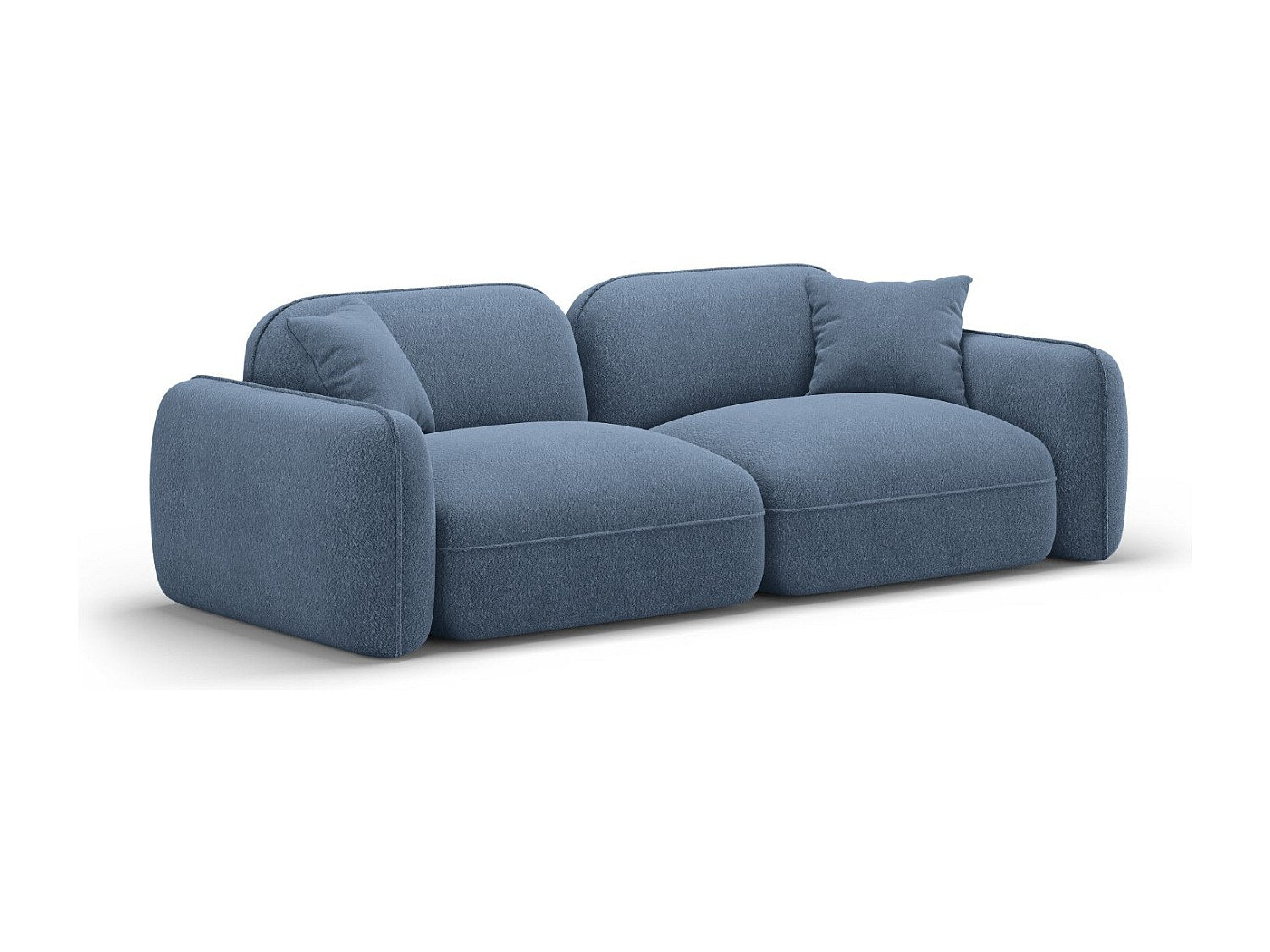 Canapé modulable 3 places bleu velours