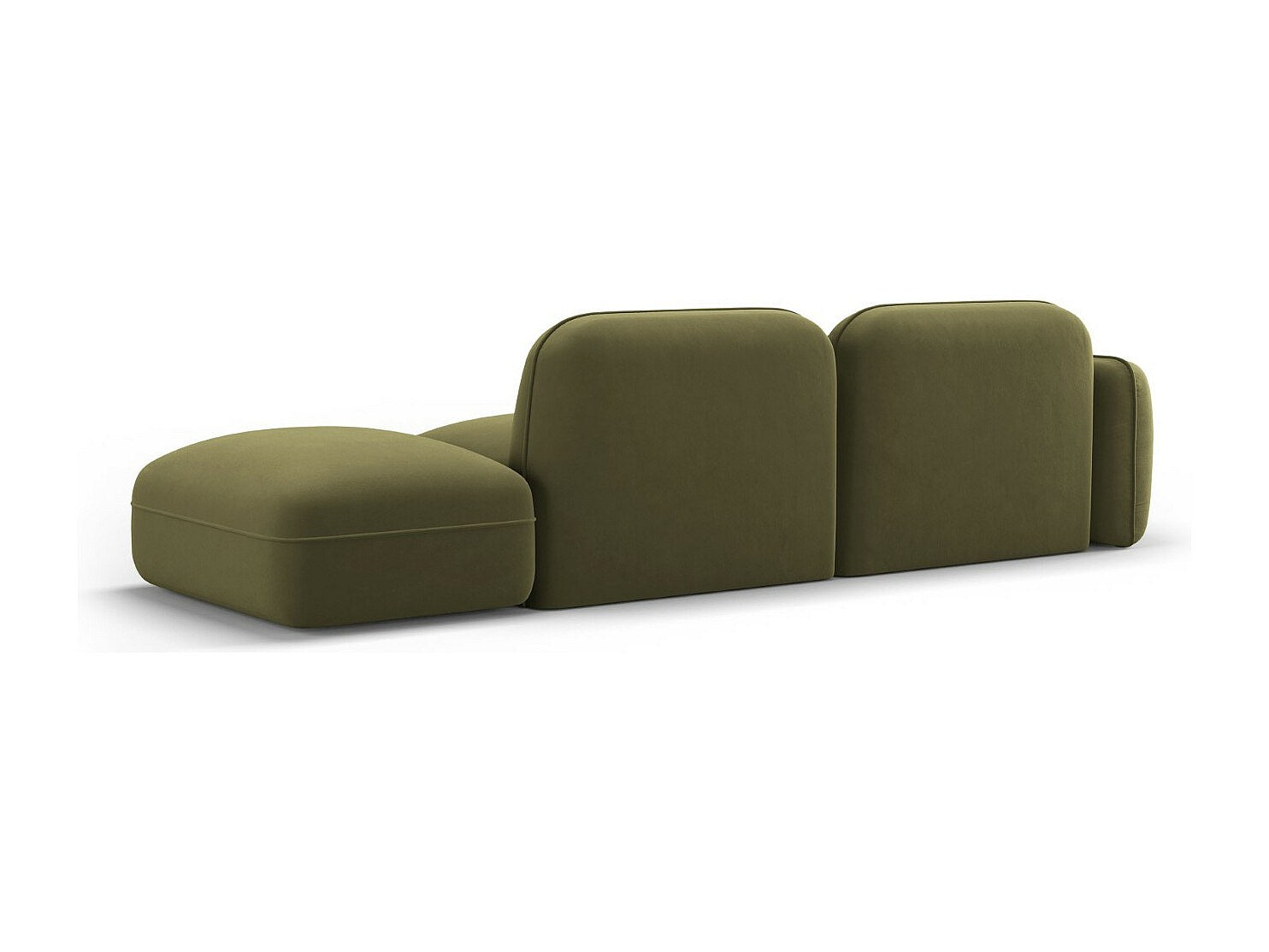 Canapé modulable 3 places vert velours