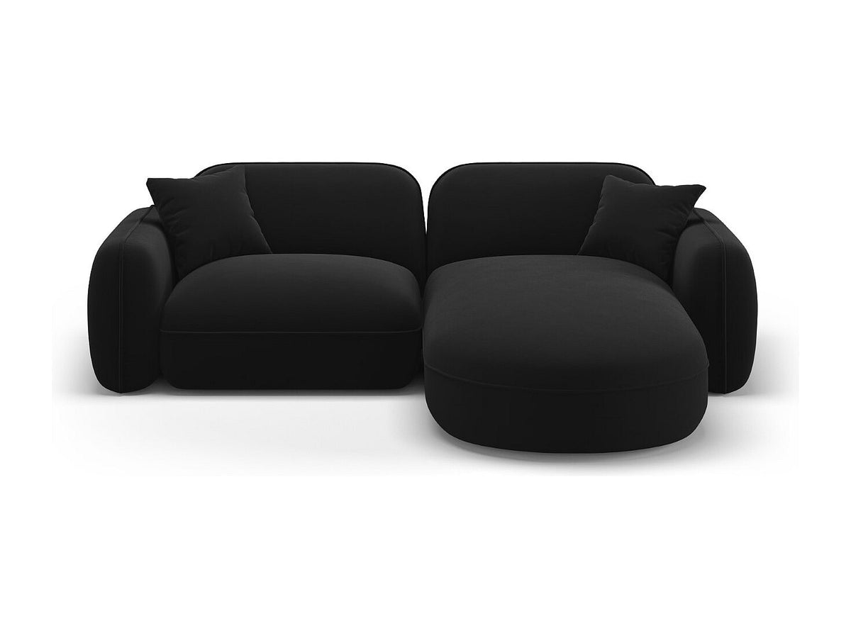 Canapé modulable 3 places noir velours