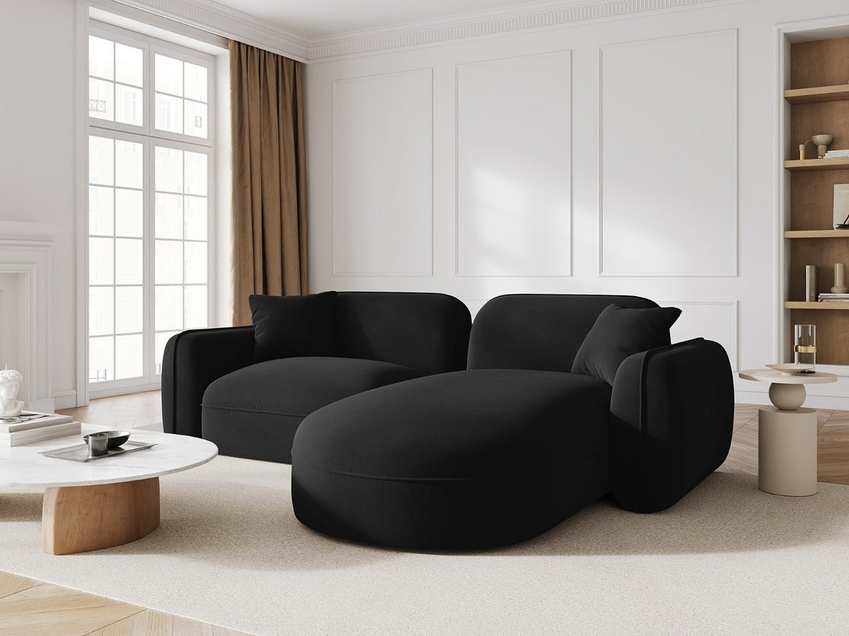 Canapé modulable 3 places noir velours