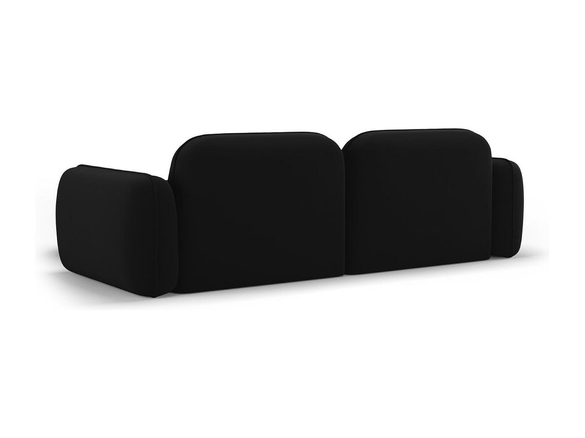 Canapé modulable 3 places noir velours