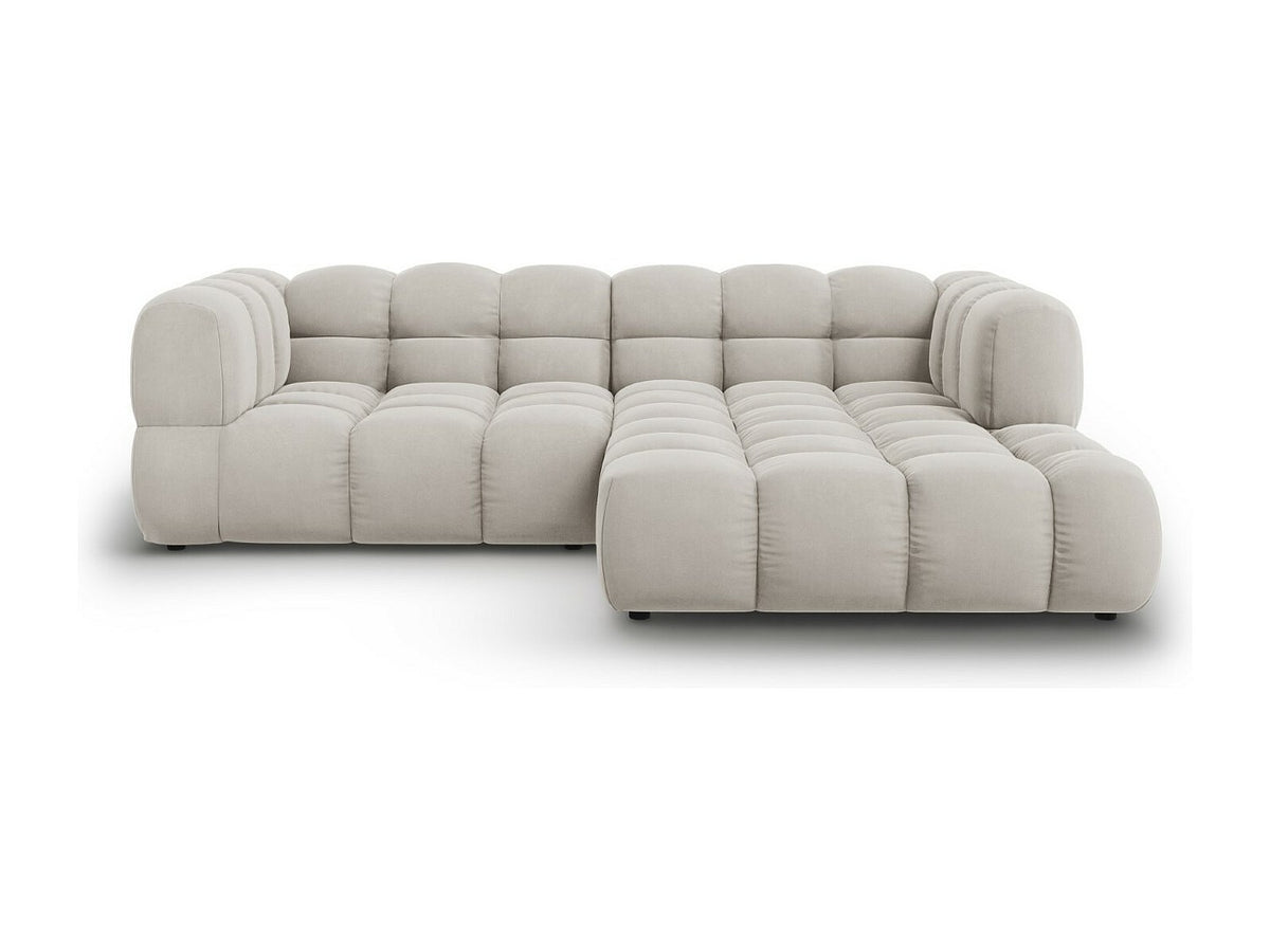 Canapé modulable 3 places beige velours