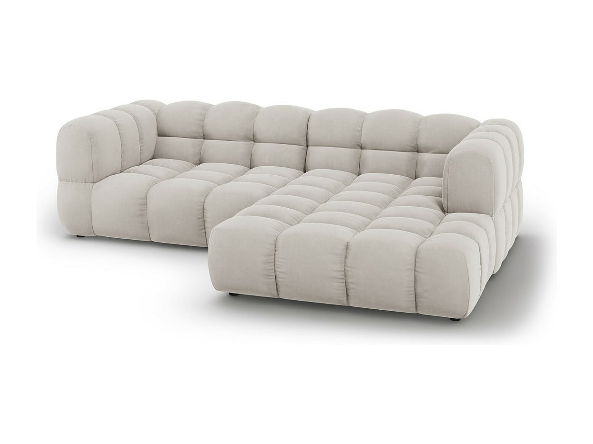 Canapé modulable 3 places beige velours