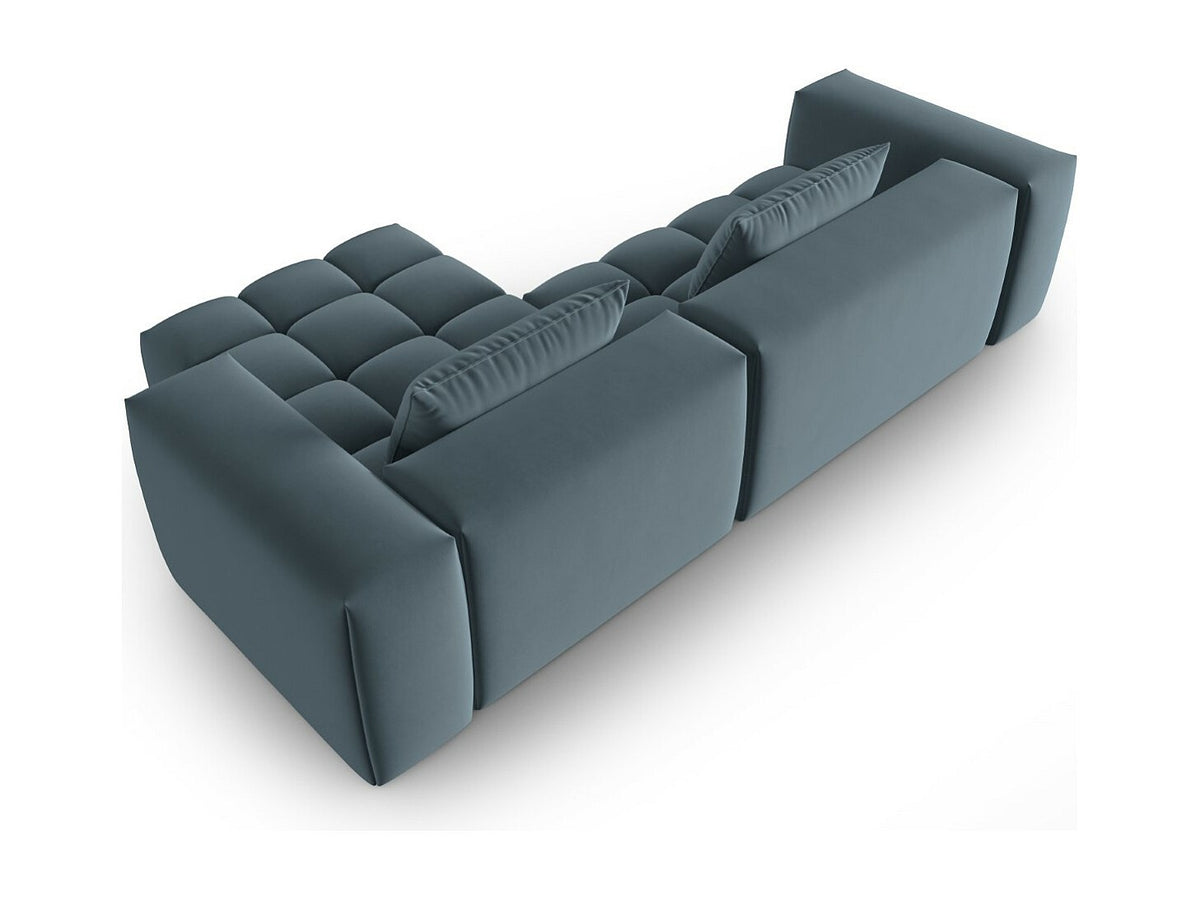 Canapé modulable 3 places bleu velours