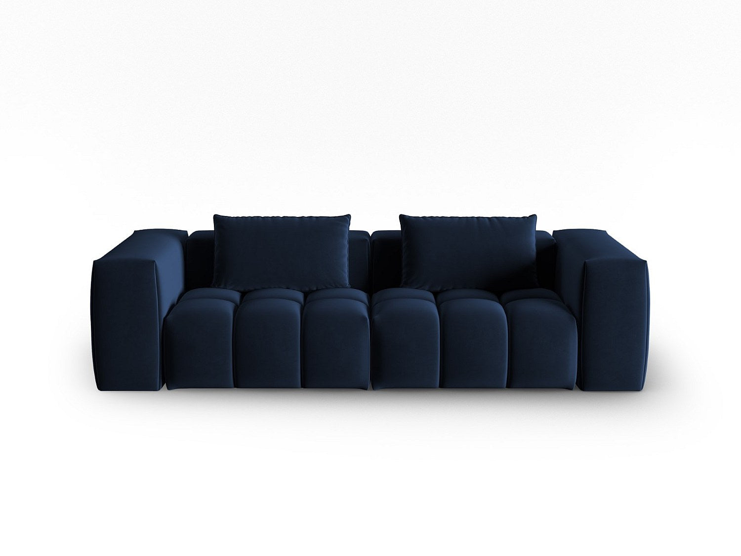 Canapé modulable 3 places bleu velours
