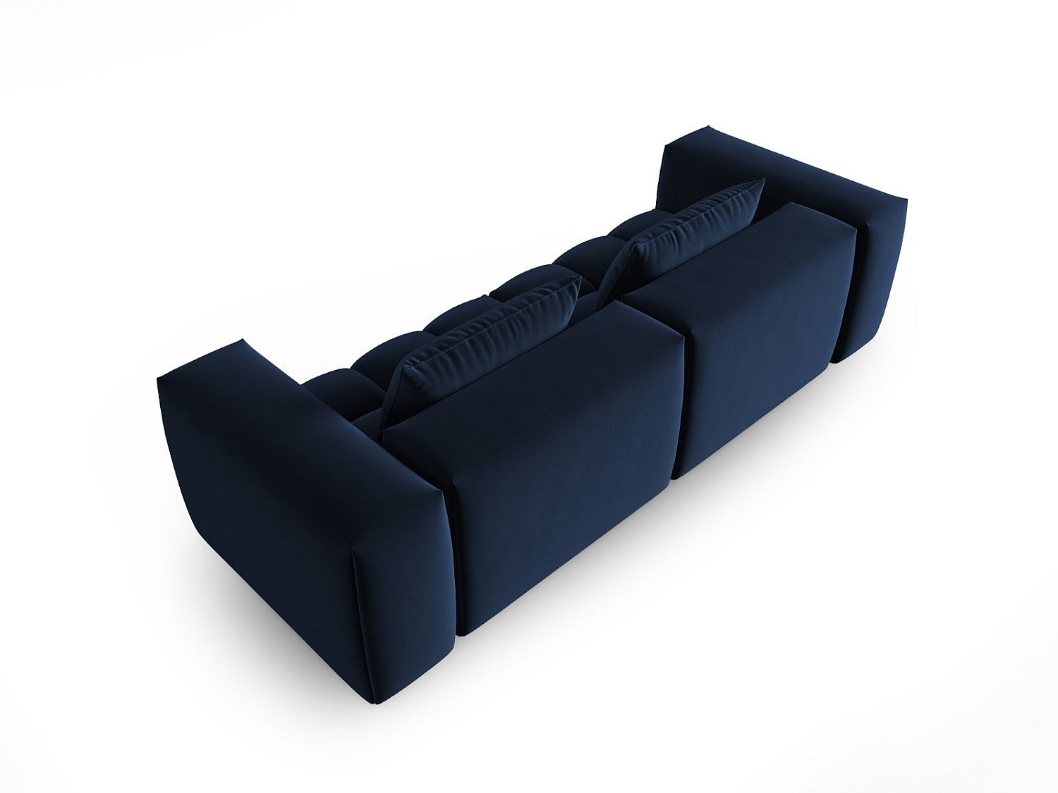 Canapé modulable 3 places bleu velours