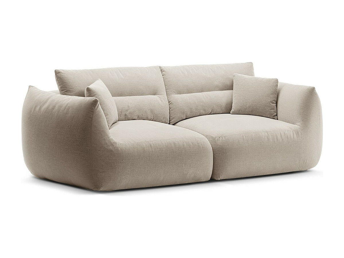 Canapé modulable 3 places beige tissu