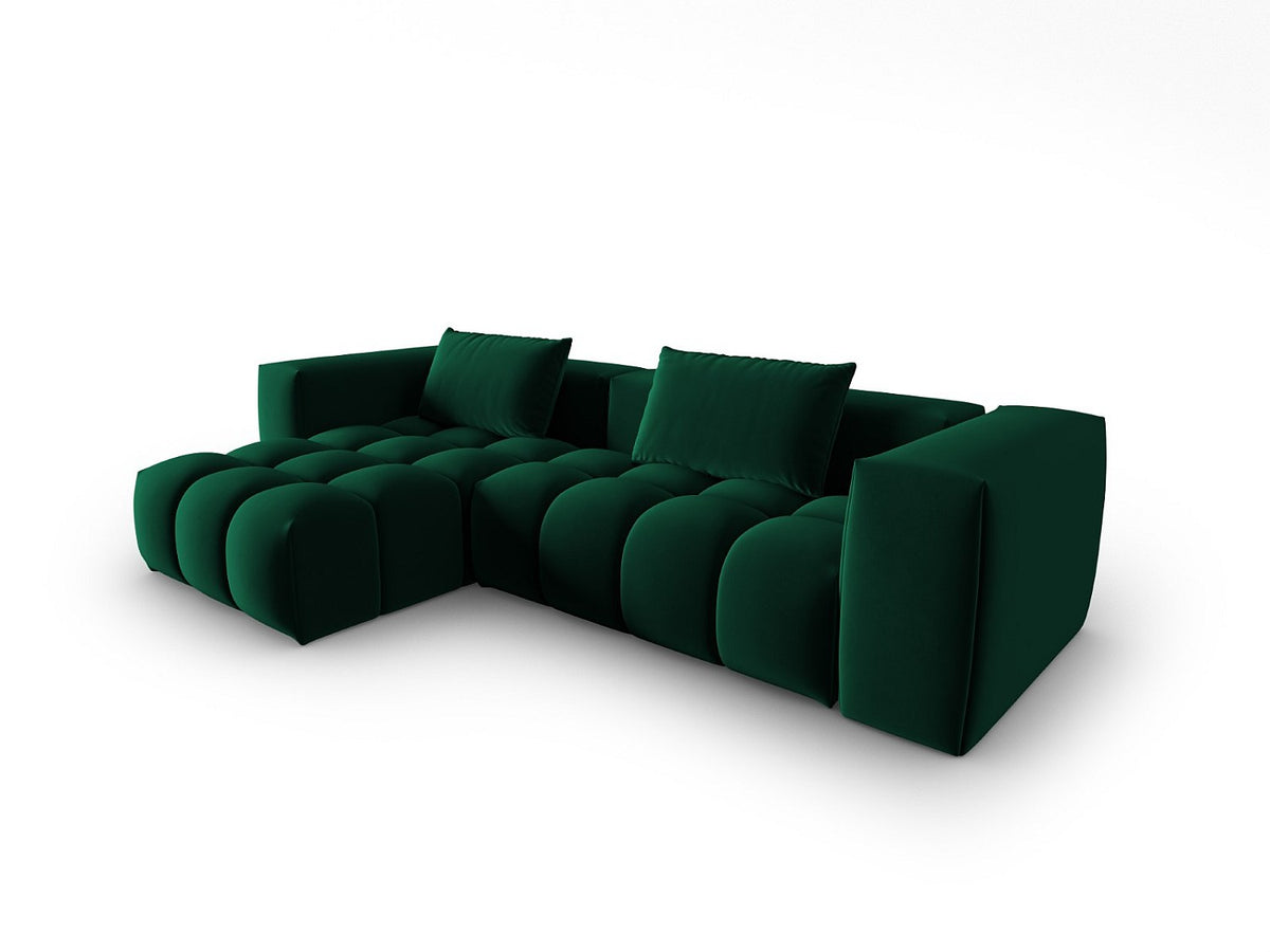 Canapé modulable 3 places vert velours
