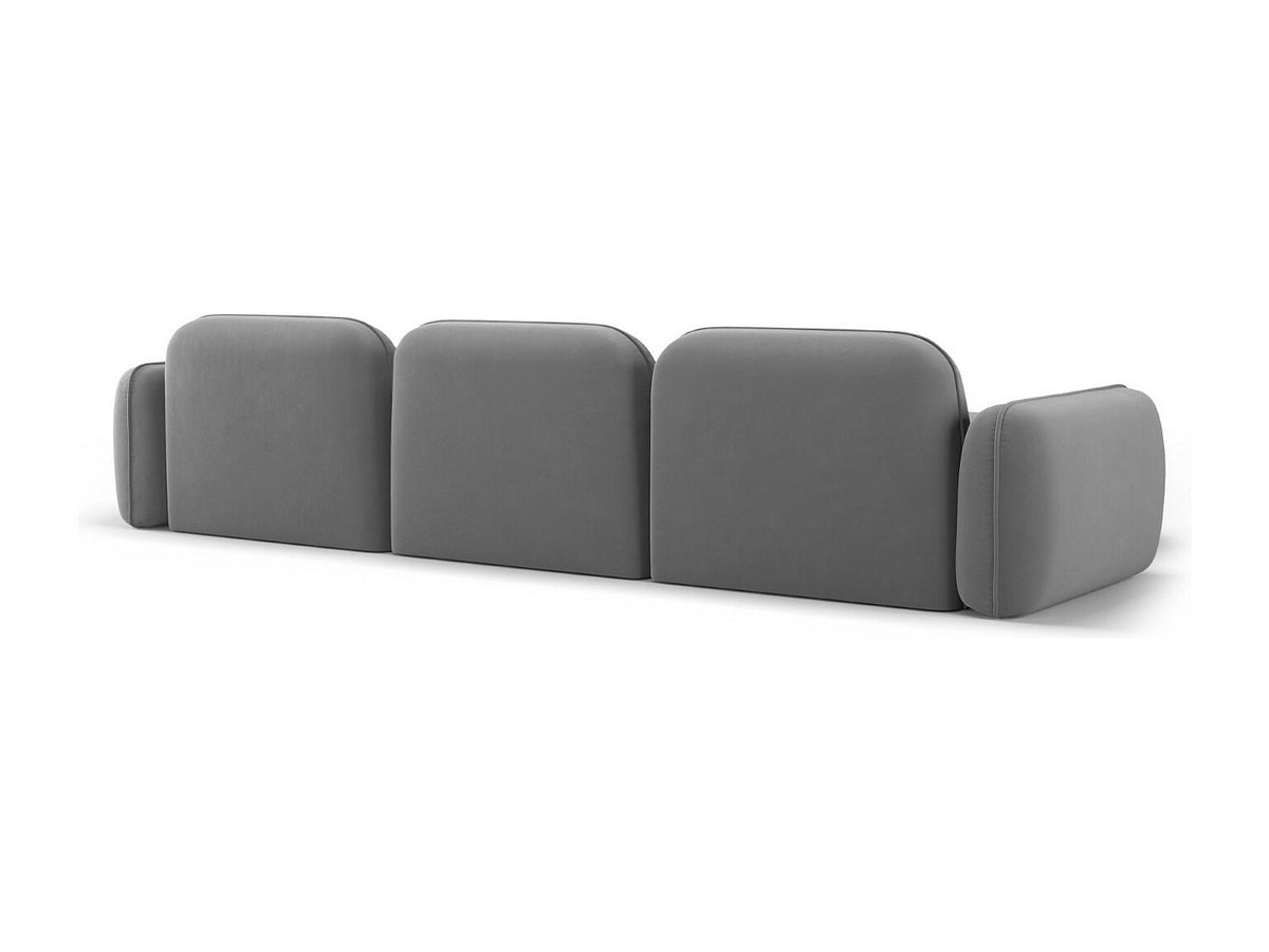 Canapé modulable 4 places gris velours