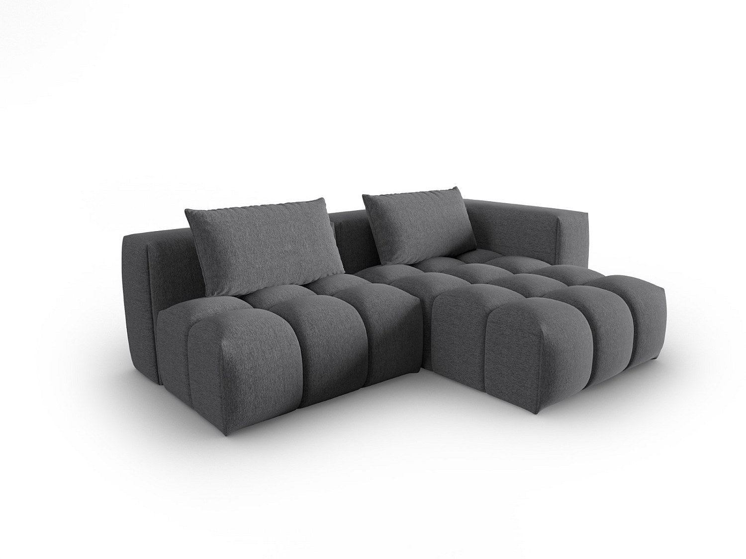 Canapé modulable 3 places gris tissu