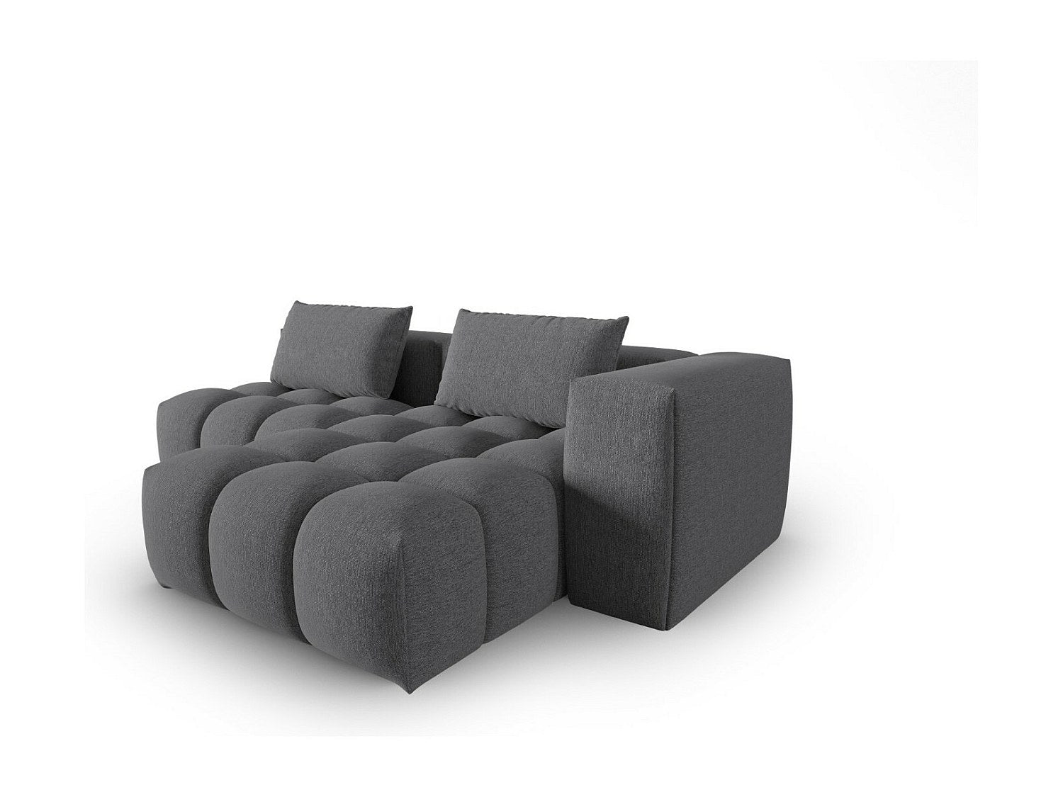 Canapé modulable 3 places gris tissu