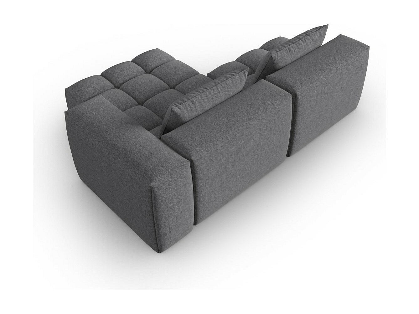 Canapé modulable 3 places gris tissu
