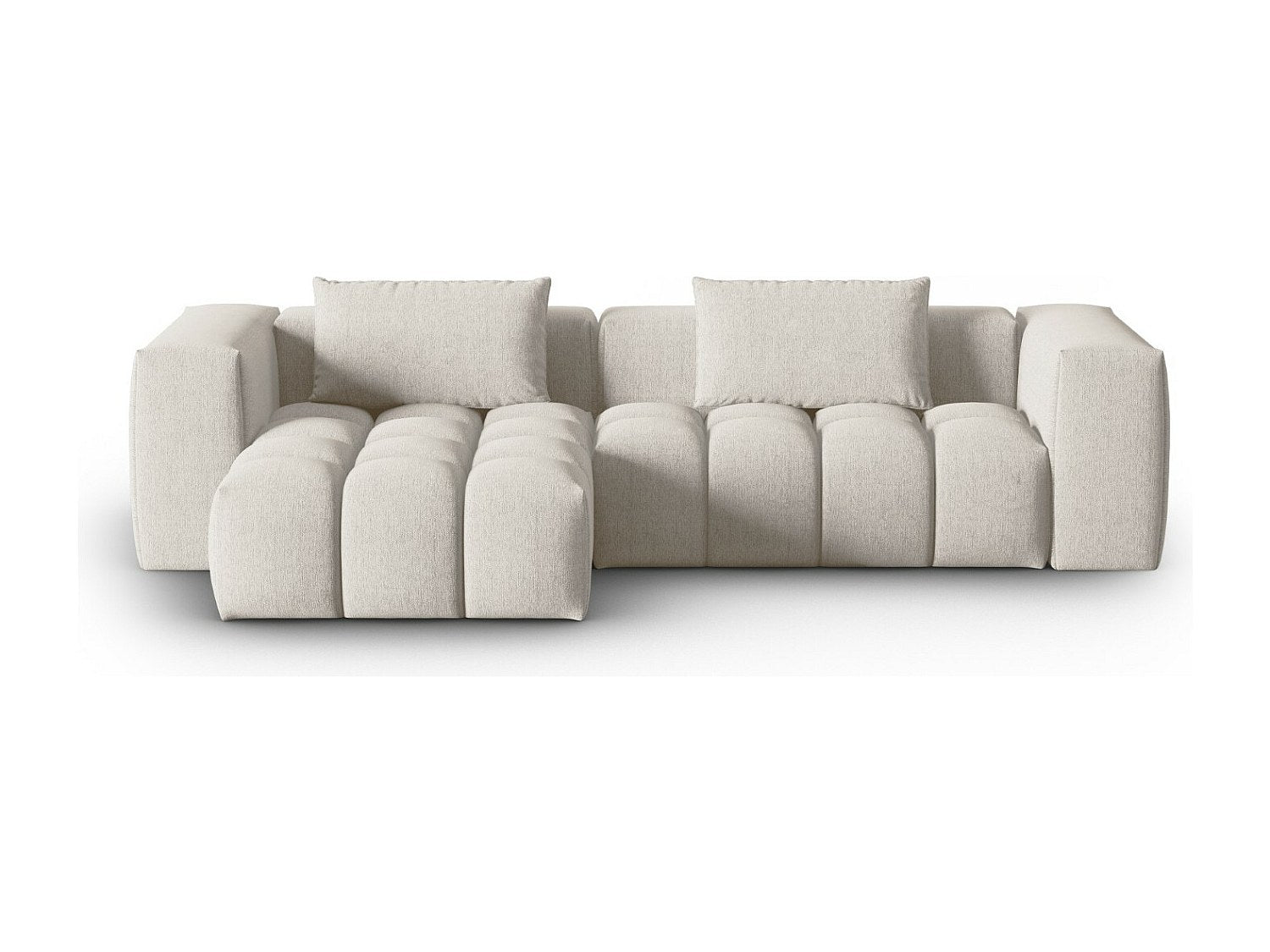 Canapé modulable 3 places beige tissu