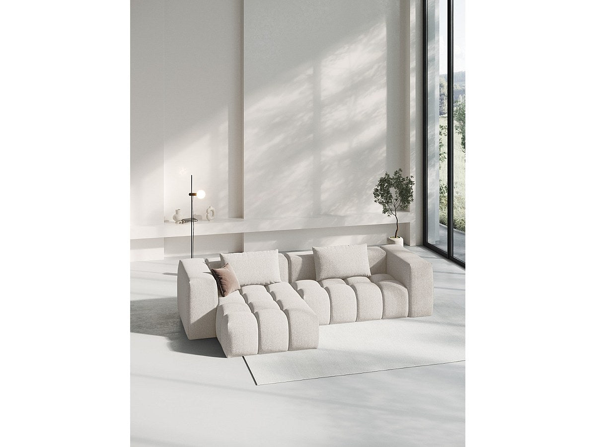 Canapé modulable 3 places beige tissu
