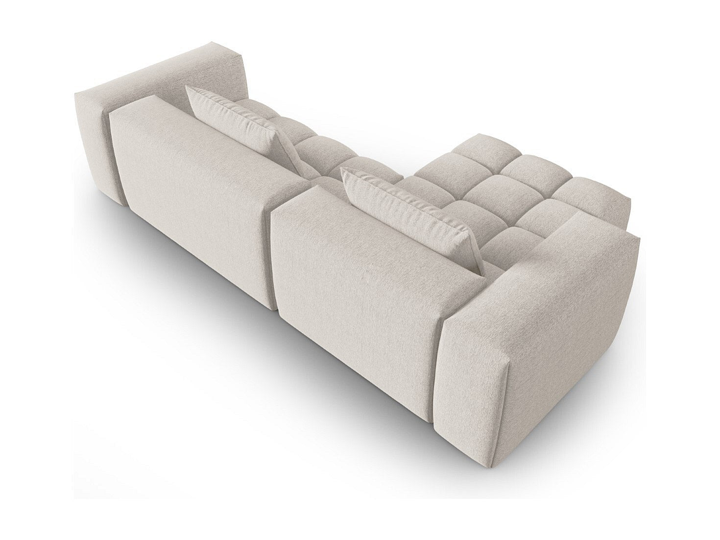 Canapé modulable 3 places beige tissu
