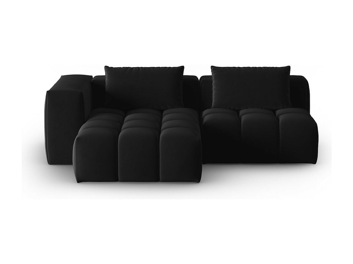 Canapé modulable 3 places noir velours