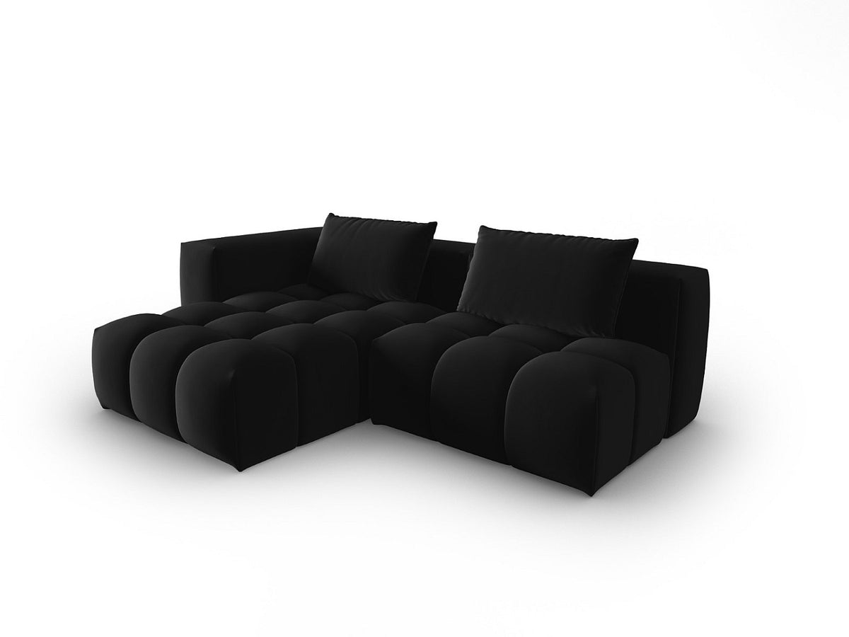 Canapé modulable 3 places noir velours