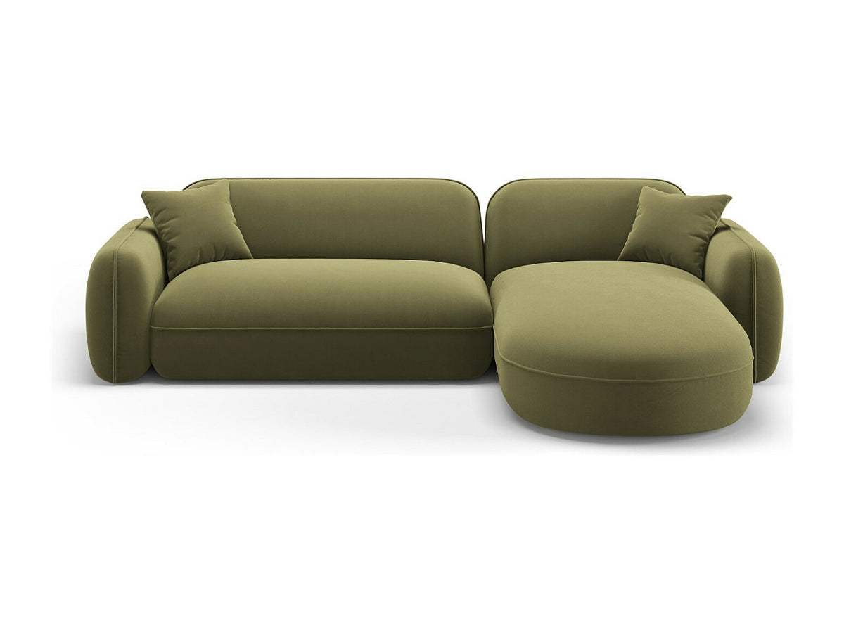 Canapé modulable 4 places vert velours