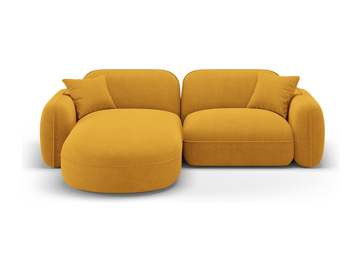 Canapé modulable 3 places jaune velours