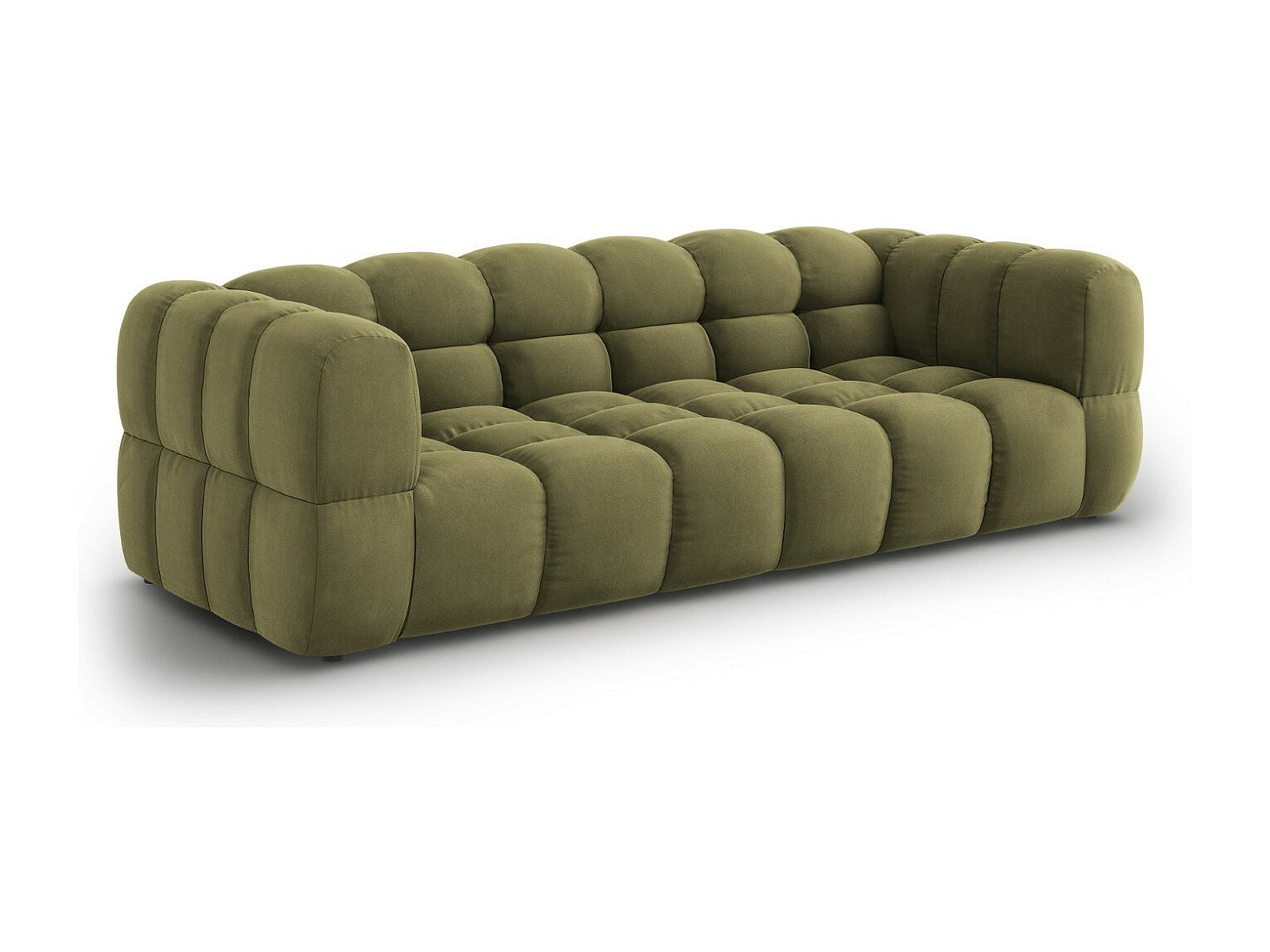 Canapé modulable 4 places vert velours
