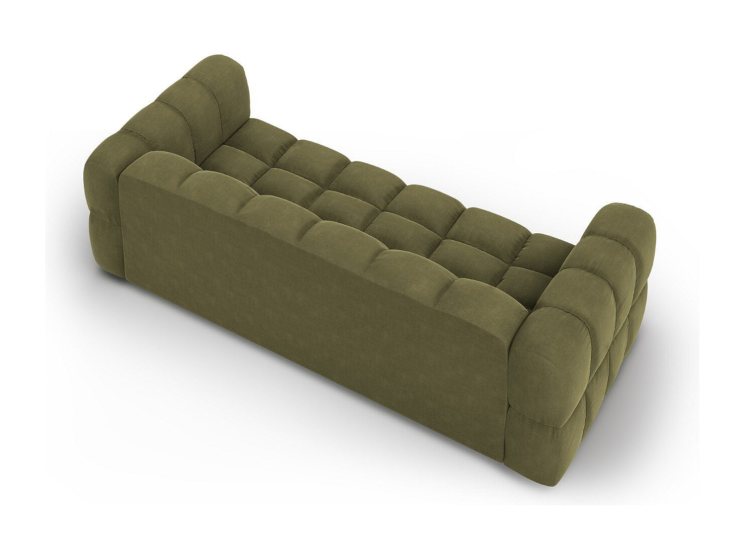 Canapé modulable 4 places vert velours