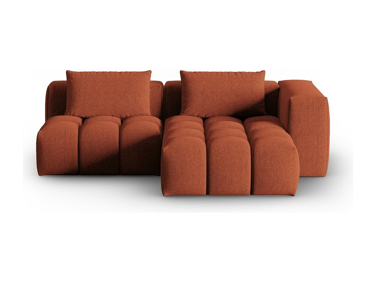 Canapé modulable 3 places orange tissu
