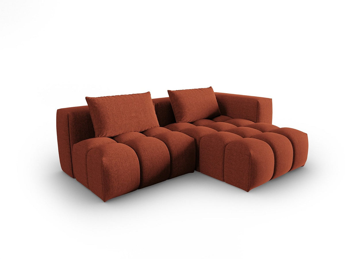 Canapé modulable 3 places orange tissu
