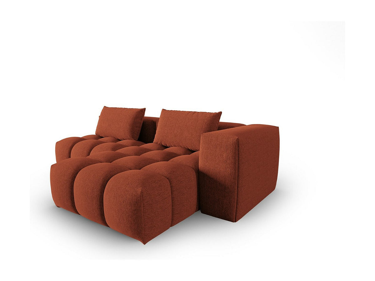 Canapé modulable 3 places orange tissu
