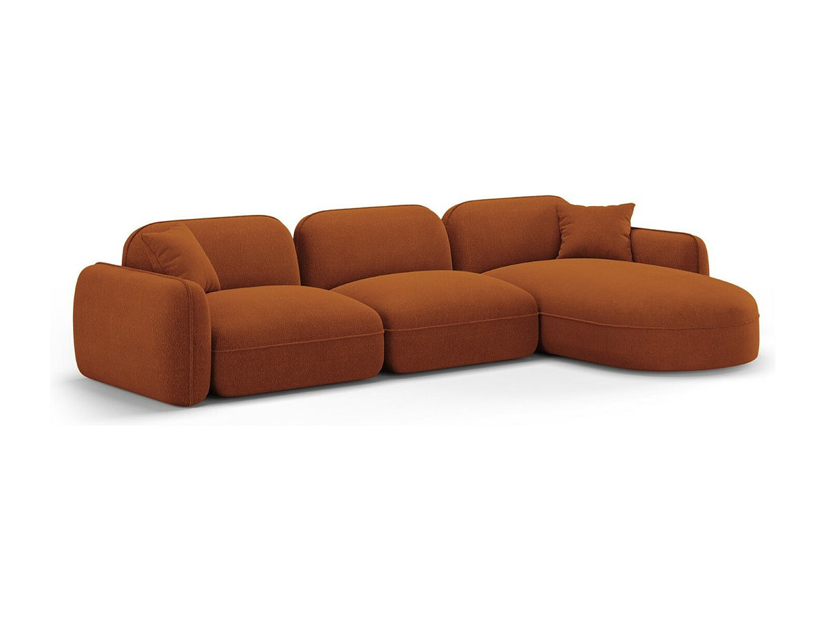 Canapé modulable 4 places orange velours