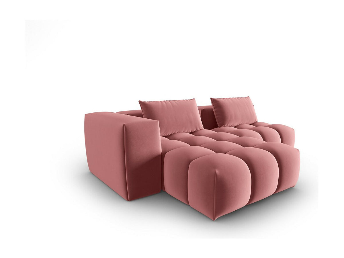 Canapé modulable 3 places rose velours