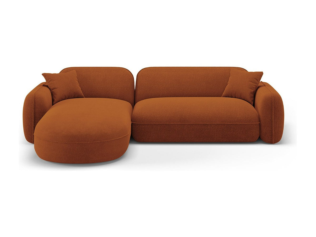 Canapé modulable 4 places orange velours