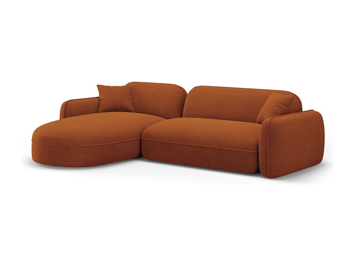 Canapé modulable 4 places orange velours