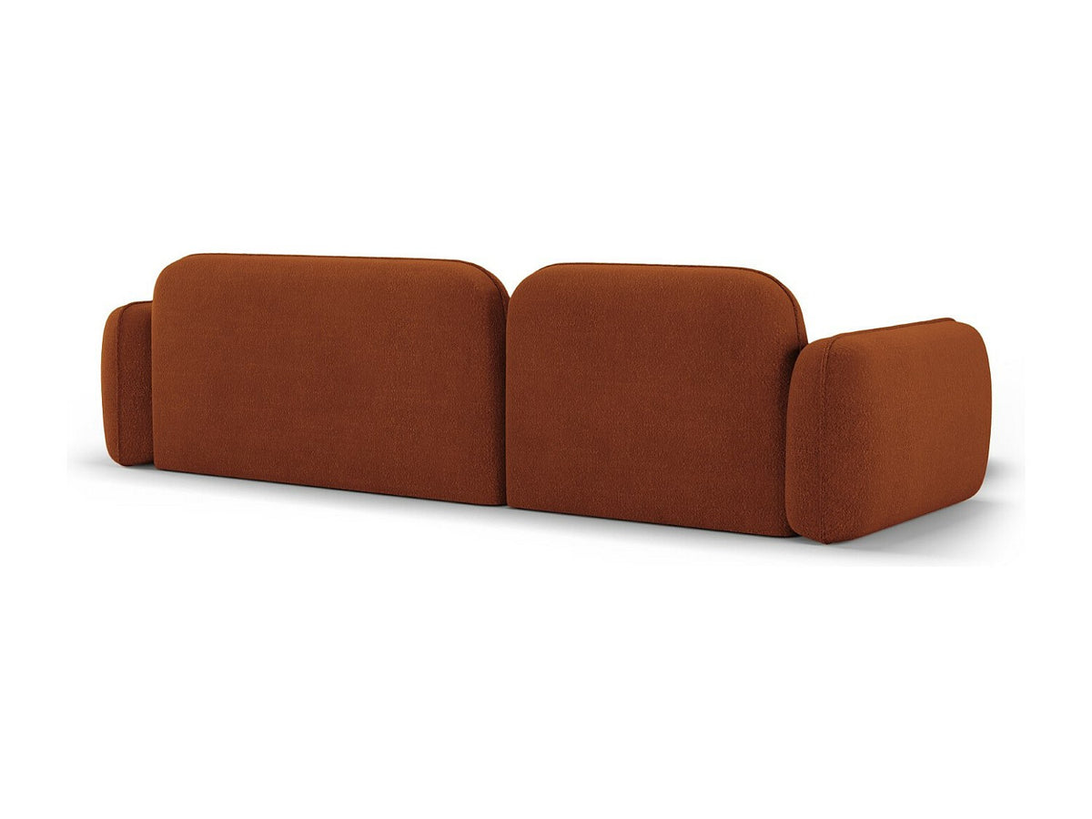 Canapé modulable 4 places orange velours